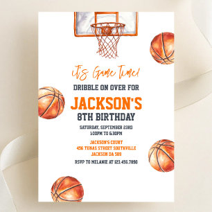 Basketball Es ist Spielzeit Sport Junge Geburtstag Einladung