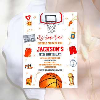 Basketball Es ist Spielzeit Sport Jungen Geburtsta Einladung