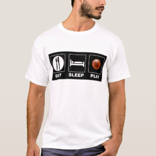 Basketball essen Schlaf-Spiel T-Shirt