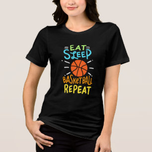 Basketball - Essen Schlafen Basketball Wiederholen Tri-Blend Shirt