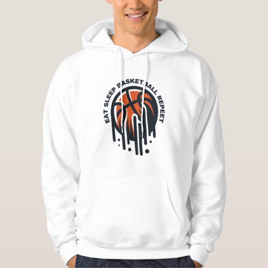 Basketball essen wiederholen hoodie (Vorderseite)