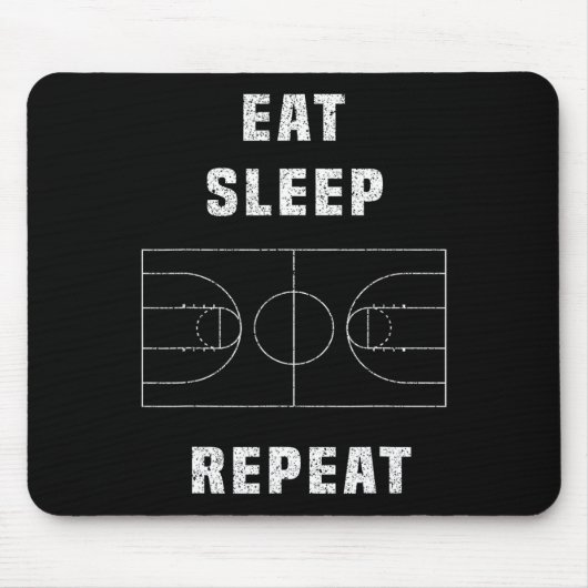 Basketball essen wiederholen mousepad (Vorne)