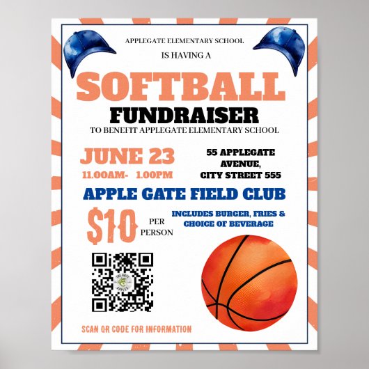 Basketball-Event Spendenaktion Kirchentrainer Poster (Vorne)