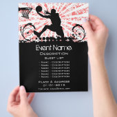 Basketball-Event-Werbeaktion Flyer (Hand)
