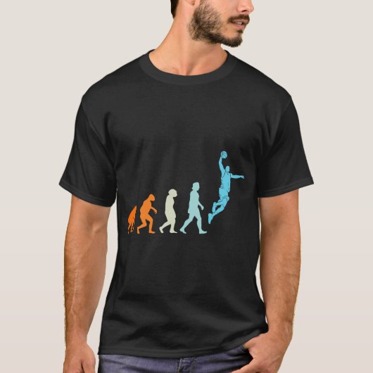 Basketball-Evolution Basketballer T-Shirt (Vorderseite)