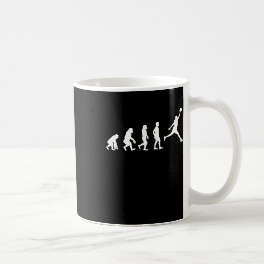 Basketball Evolution Champion Basketball Spieler Kaffeetasse (Rechts)