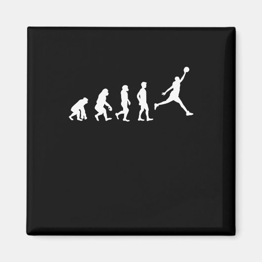 Basketball Evolution Champion Basketball Spieler Magnet (Vorne)