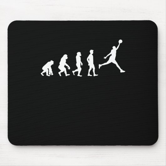 Basketball Evolution Champion Basketball Spieler Mousepad (Vorne)