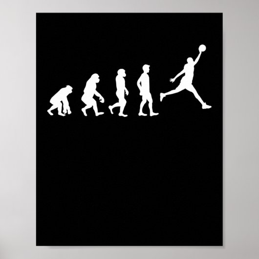 Basketball Evolution Champion Basketball Spieler Poster (Vorne)