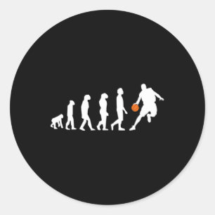 Basketball Evolution der Menschheit Funny Hoop Des Runder Aufkleber