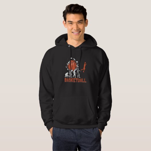 Basketball Evolution From Monkey To Men BBall Dunk Hoodie (Vorne ganz)