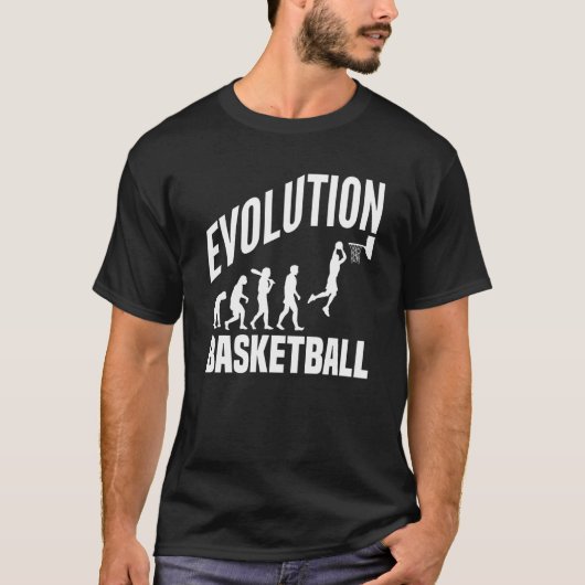 Basketball Evolution From Monkey To Men BBall Dunk T-Shirt (Vorderseite)