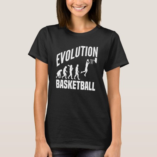 Basketball Evolution From Monkey To Men BBall Dunk T-Shirt (Vorderseite)