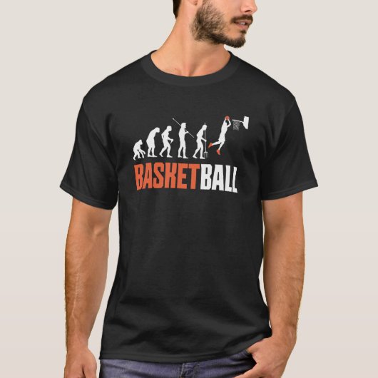 Basketball Evolution From Monkey To Men BBall Dunk T-Shirt (Vorderseite)
