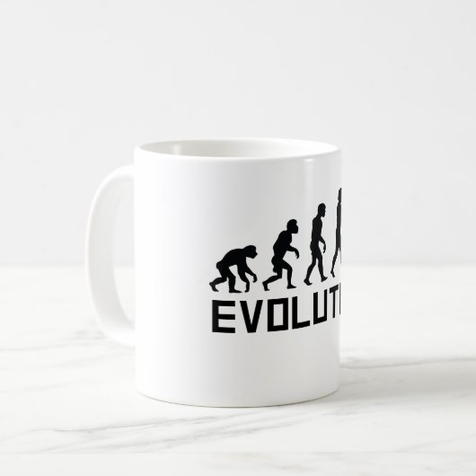 Basketball-Evolution Kaffeetasse (Vorderseite Links)