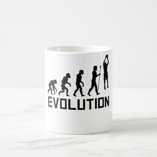 Basketball-Evolution Kaffeetasse (Mittel)