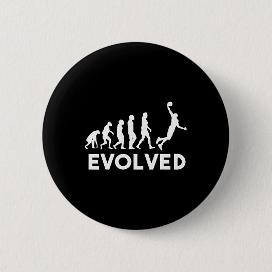 Basketball Evolution Männer Frauen Mädchen Kinder Button (Vorderseite)