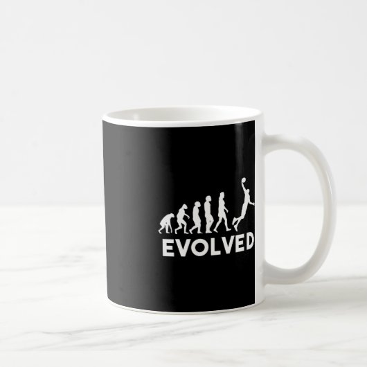 Basketball Evolution Männer Frauen Mädchen Kinder Kaffeetasse (Rechts)