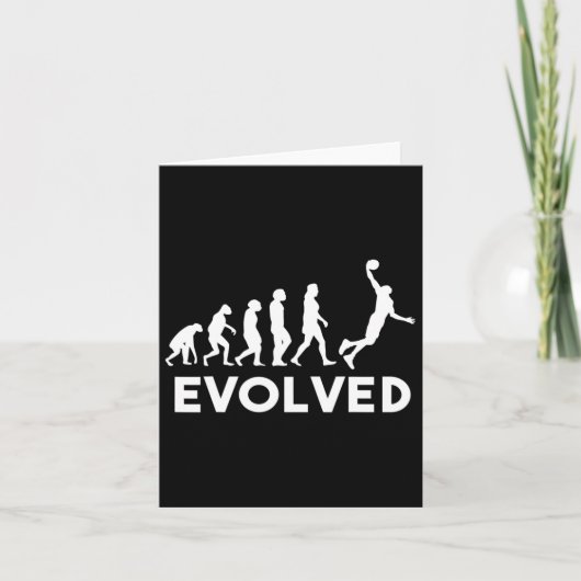 Basketball Evolution Männer Frauen Mädchen Kinder Karte (Vorderseite)