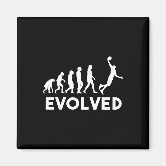 Basketball Evolution Männer Frauen Mädchen Kinder  Magnet (Vorne)