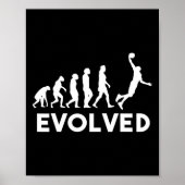 Basketball Evolution Männer Frauen Mädchen Kinder  Poster (Vorne)