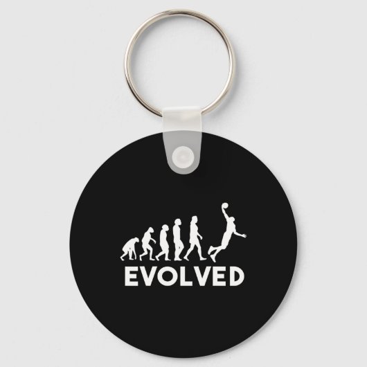 Basketball Evolution Männer Frauen Mädchen Kinder  Schlüsselanhänger (Vorderseite)