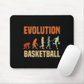 Basketball Evolution vom Affen zum Männchen Ganze Mousepad (Mit Mouse)