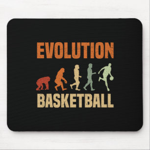 Basketball Evolution vom Affen zum Männchen Ganze Mousepad