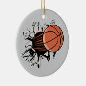 Basketball-Explosions-T - Shirts und Geschenke Keramikornament (Rechts)