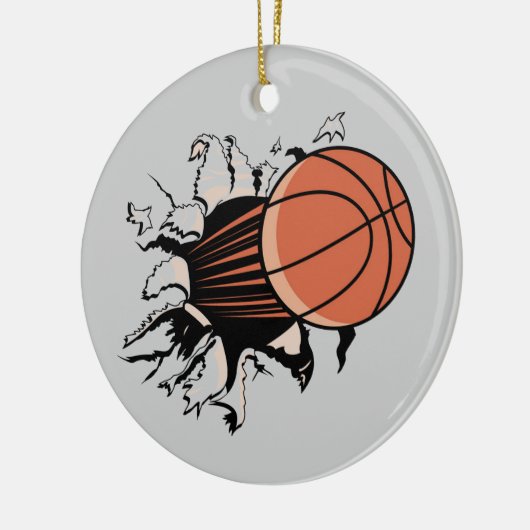 Basketball-Explosions-T - Shirts und Geschenke Keramikornament (Links)