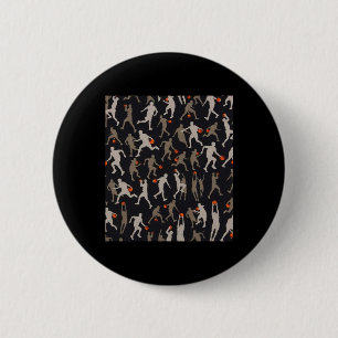 Basketball-Fabric Schwarze Muster Button
