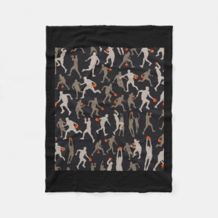 Basketball-Fabric Schwarze Muster Fleecedecke