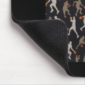 Basketball-Fabric Schwarze Muster Mousepad (Ecke)
