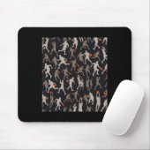 Basketball-Fabric Schwarze Muster Mousepad (Mit Mouse)