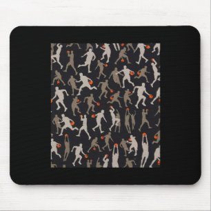 Basketball-Fabric Schwarze Muster Mousepad