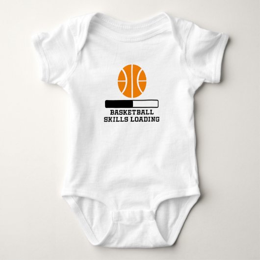 Basketball-Fähigkeits-Laden Baby Strampler (Vorderseite)