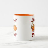 Basketball Fall Kaffee Pumpkin Fall Y'all Funny Zweifarbige Tasse (Mittel)