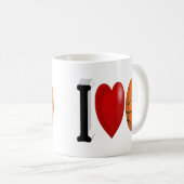 Basketball-Fan halb Text Kaffeetasse (VorderseiteRechts)