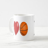Basketball-Fan halb Text Kaffeetasse (Vorderseite Links)