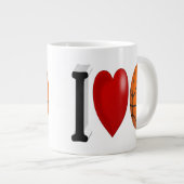 Basketball Fan Halbtext Riesenkaffee Tasse (Vorderseite Rechts)