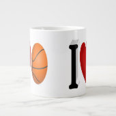 Basketball Fan Halbtext Riesenkaffee Tasse (Vorderseite)
