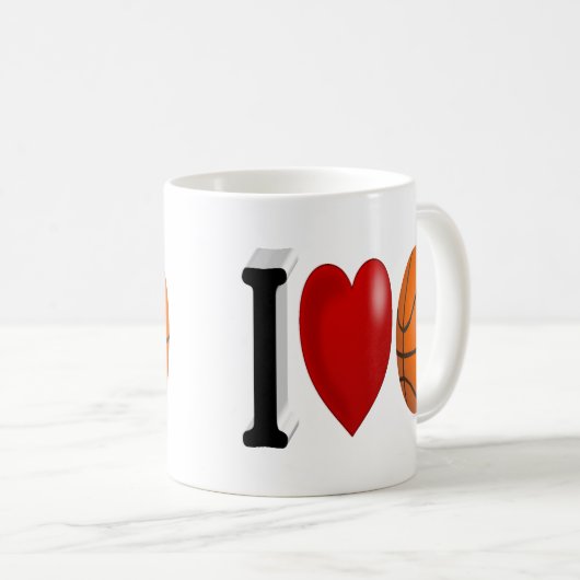 Basketball Fan Halbtext Tasse (VorderseiteRechts)