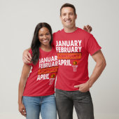 Basketball Fan Januar Februar Kentucky April T-Shirt (Unisex)