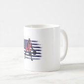 Basketball Fan Jersey USA Flag Kaffeetasse (VorderseiteRechts)