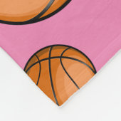 Basketball-Fan-Name-Rosa Fleecedecke (Ecke)