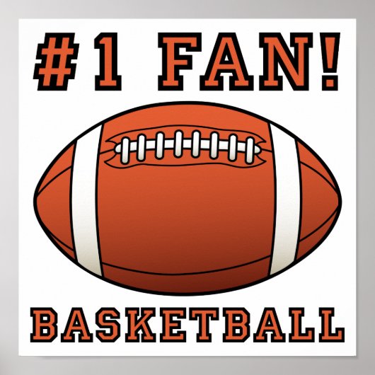 Basketball Fan Not Funny Poster Sign (Vorne)