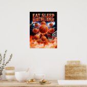 Basketball-Fan-Wandkunst Poster (Küche)