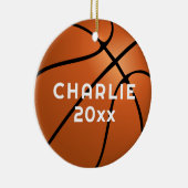 Basketball Fanname Weihnachten Keramik Ornament (Rechts)