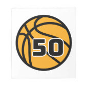 Basketball Fans Favorit Jersey Nummer #50 Notizblock (Vorderseite)