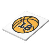 Basketball Fans Favorite Jersey Nummer #18 Notizblock (Rotiert)